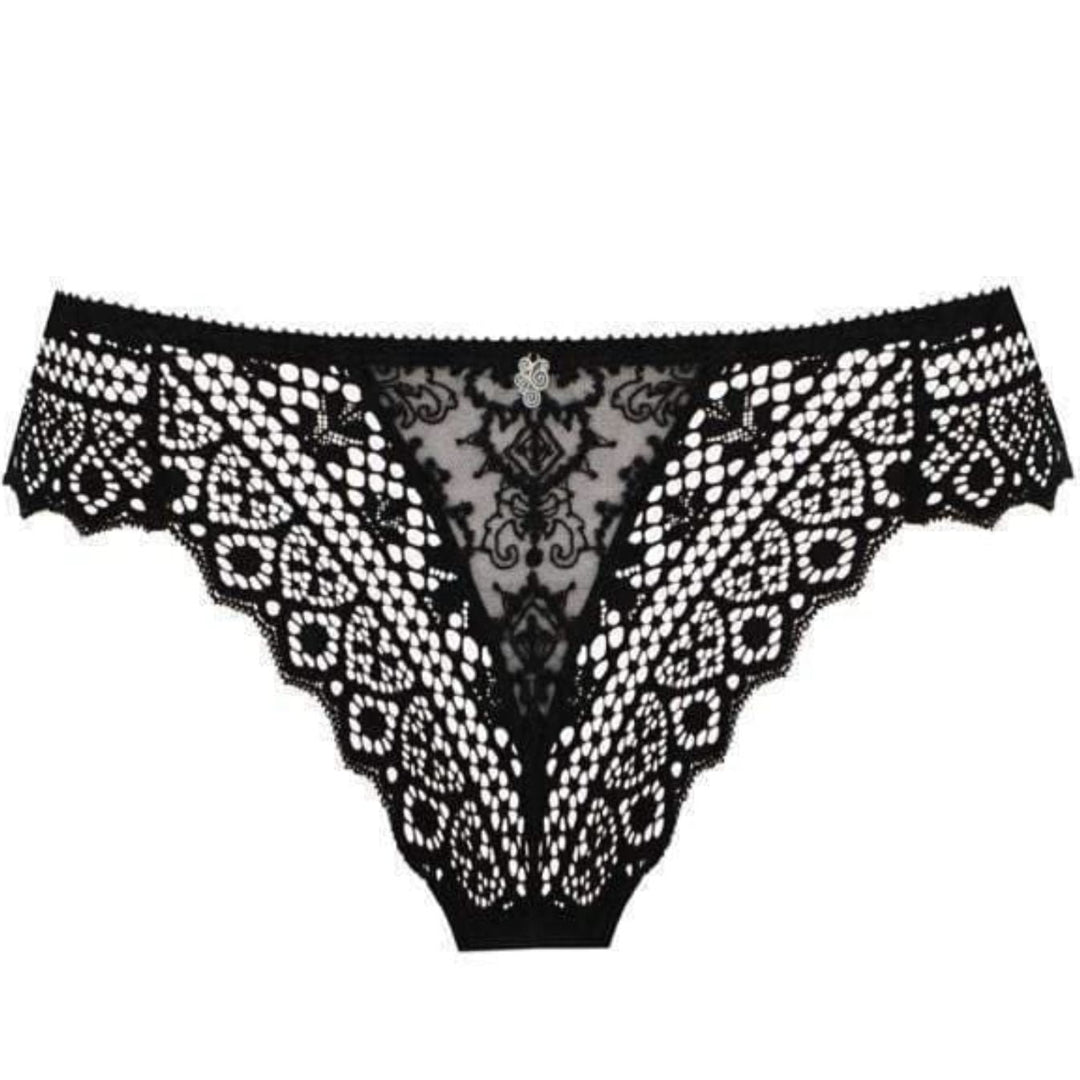 Empreinte Cassiopee Thong 01151 in Black-Panties-Empreinte-Black-XSmall-Anna Bella Fine Lingerie, Reveal Your Most Gorgeous Self!