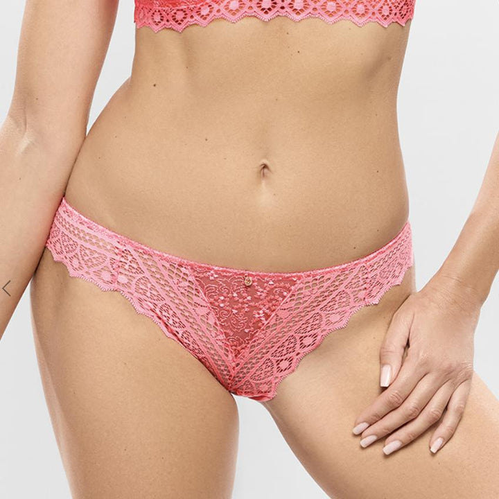 Empreinte Cassiopee Thong 01151 in Electric Pink-Anna Bella Fine Lingerie-Electric Pink-2XSmall-