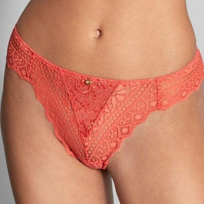 Empreinte Cassiopee Thong 01151 in Papaya-Anna Bella Fine Lingerie-Papaya-XSmall-