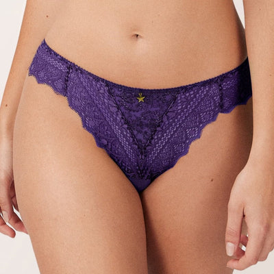 Empreinte Cassiopee Thong in Dark Purple 01151-Anna Bella Fine Lingerie-Dark Purple-XSmall-