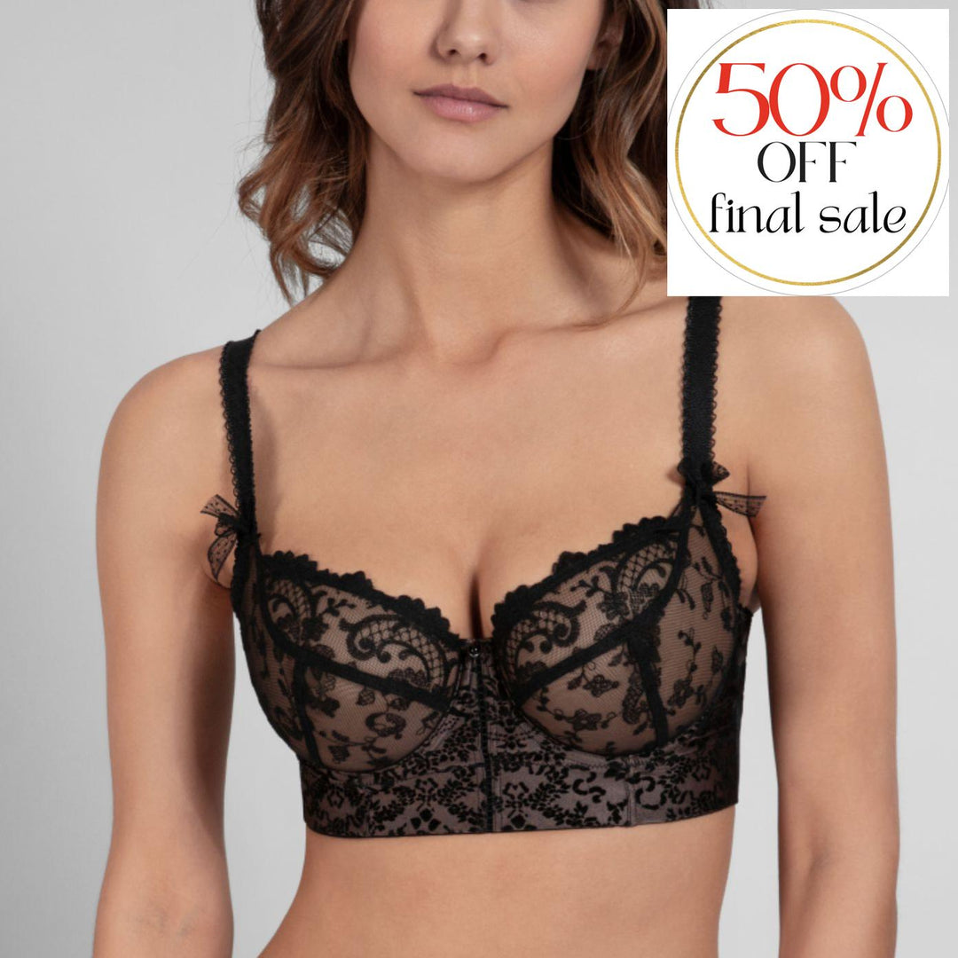 Empreinte Gaby Bustier Bra 11220 in Black-Bras-Empreinte-Black-32-E-Anna Bella Fine Lingerie, Reveal Your Most Gorgeous Self!
