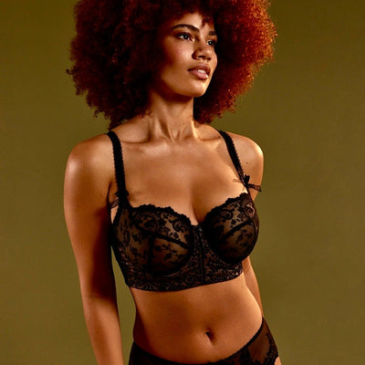 Empreinte Gaby Bustier Bra 11220 in Black-Bras-Empreinte-Black-32-E-Anna Bella Fine Lingerie, Reveal Your Most Gorgeous Self!