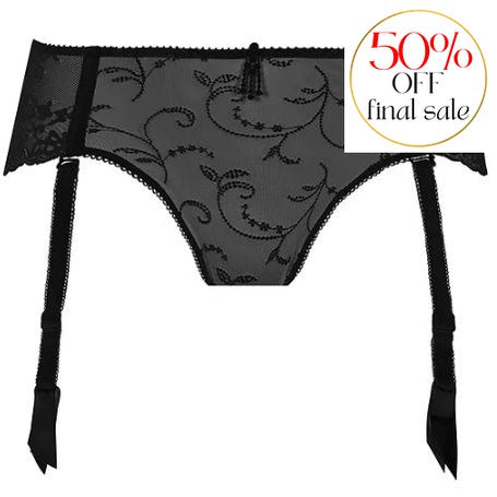 Empreinte Ginger Tanga with Removable Garters in Black 01207-Anna Bella Fine Lingerie-Black-XSmall-