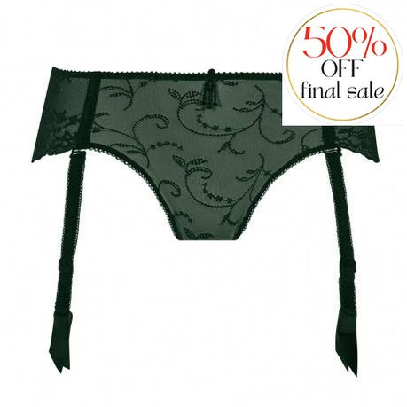 Empreinte Ginger Tanga with Removable Garters in Vert Profond 01207-Anna Bella Fine Lingerie-Vert Profond-XSmall-