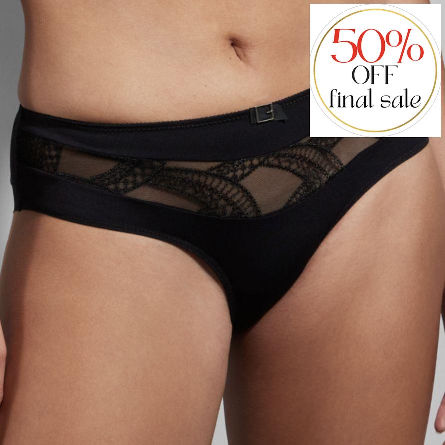 Empreinte Gustave Shorty in Black 02222-Panties-Empreinte-Black-XSmall-Anna Bella Fine Lingerie, Reveal Your Most Gorgeous Self!