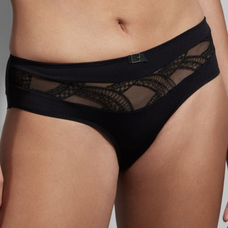 Empreinte Gustave Shorty in Black 02222-Panties-Empreinte-Black-XSmall-Anna Bella Fine Lingerie, Reveal Your Most Gorgeous Self!