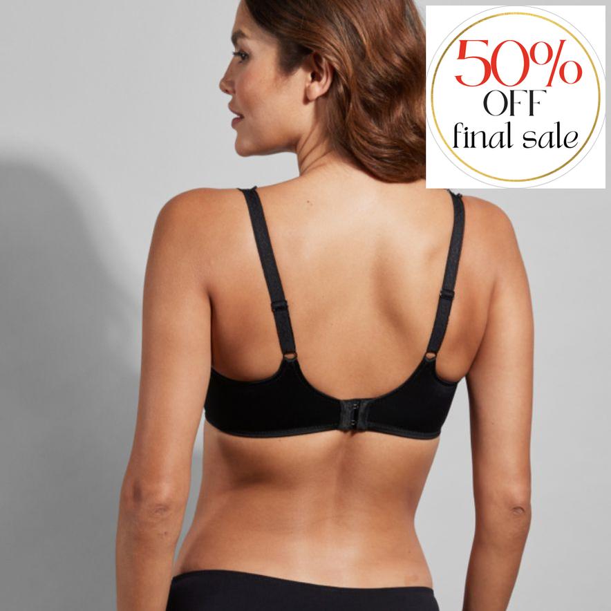 Empreinte Gustave UW Low Necked Bra in Black 08222-Bras-Empreinte-Black-32-D-Anna Bella Fine Lingerie, Reveal Your Most Gorgeous Self!