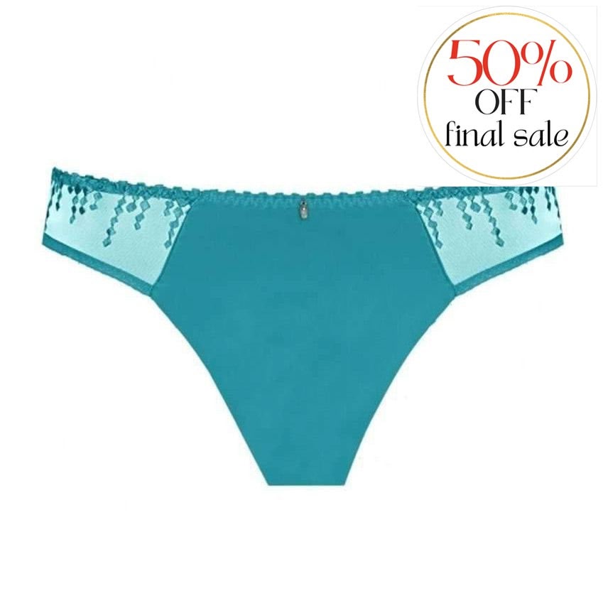 Empreinte Jane Thong 01182-Panties-Empreinte-Bleu Polaire-XSmall-Anna Bella Fine Lingerie, Reveal Your Most Gorgeous Self!