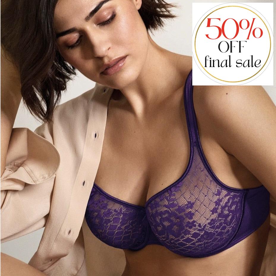 Empreinte Melody Low Neck Bra 0786 in Ultraviolet-Bras-Empreinte-Ultraviolet-32-D-Anna Bella Fine Lingerie, Reveal Your Most Gorgeous Self!