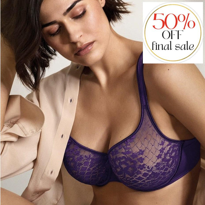 Empreinte Melody Low Neck Bra 0786 in Ultraviolet-Bras-Empreinte-Ultraviolet-32-D-Anna Bella Fine Lingerie, Reveal Your Most Gorgeous Self!