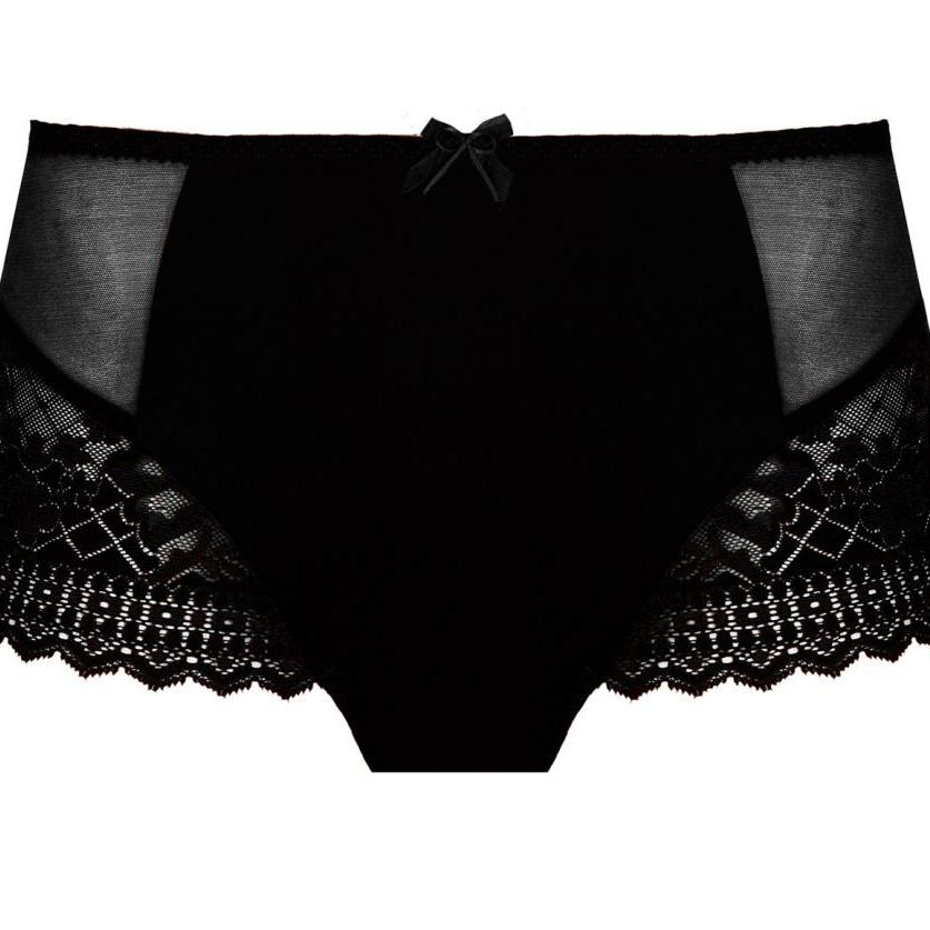 Empreinte Melody Panty 15586-Panties-Empreinte-Noir-Medium-Anna Bella Fine Lingerie, Reveal Your Most Gorgeous Self!