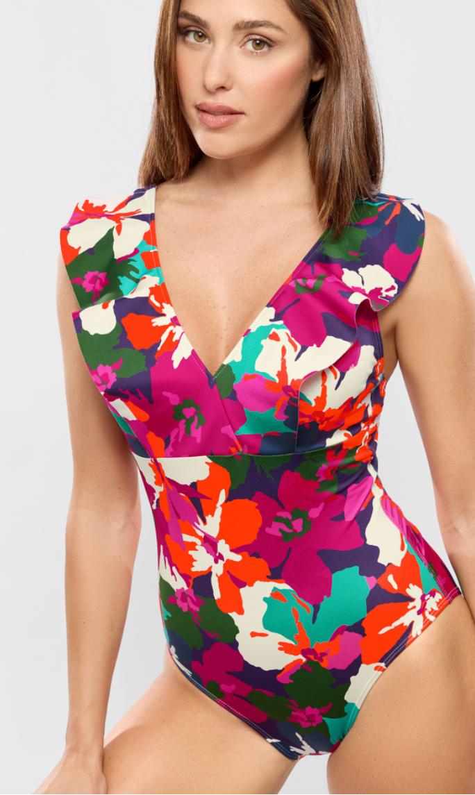 Empreinte Nectar One Piece Swim 2661VX-Anna Bella Fine Lingerie-Nectar Print-32-E