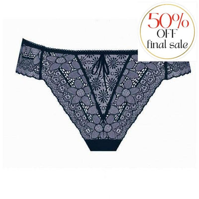 Empreinte Nikki Thong 01167-Panties-Empreinte-Denim-XSmall-Anna Bella Fine Lingerie, Reveal Your Most Gorgeous Self!