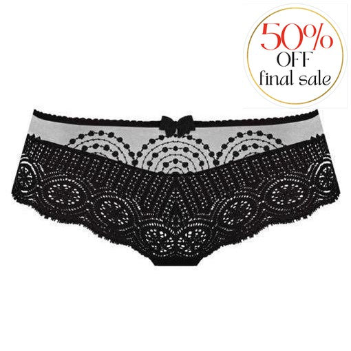 Empreinte Norah Shorty 02191-Panties-Empreinte-Black-XSmall-Anna Bella Fine Lingerie, Reveal Your Most Gorgeous Self!