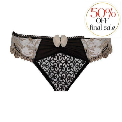 Empreinte Pompadour Brief 03152-Panties-Empreinte-Noir-Small-Anna Bella Fine Lingerie, Reveal Your Most Gorgeous Self!