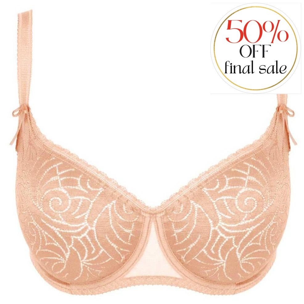 Empreinte Verity Low-Necked Bra 08173-Bras-Empreinte-Caramel-32-E-Anna Bella Fine Lingerie, Reveal Your Most Gorgeous Self!