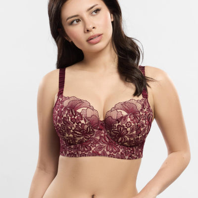Empriente Agathe Bustier Bra in Amarante 11204-Bras-Empreinte-Amarante-30-E-Anna Bella Fine Lingerie, Reveal Your Most Gorgeous Self!