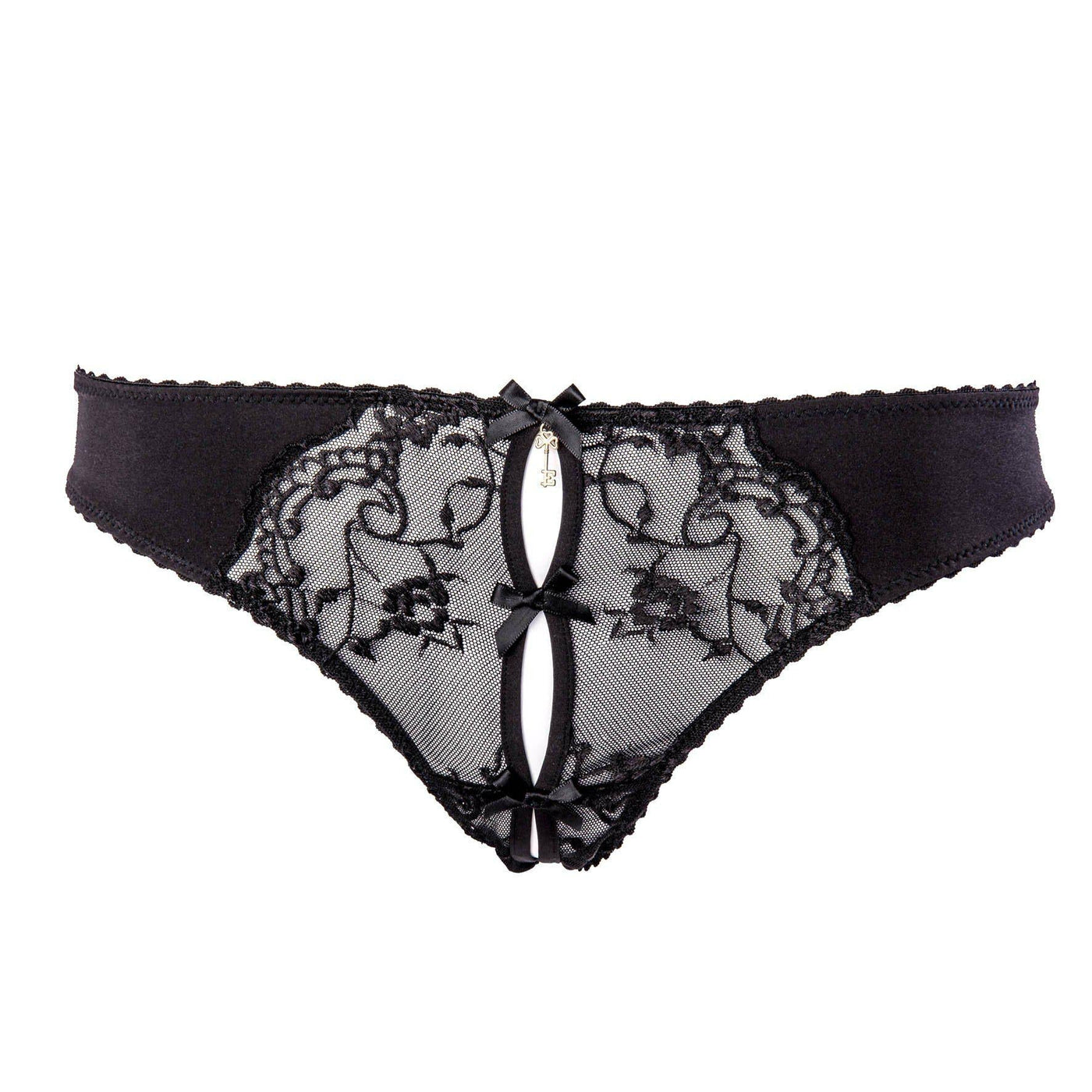 Escora Celina Hebe String Ouvert 4529/E232/467-Panties-Escora-Black-XSmall-Anna Bella Fine Lingerie, Reveal Your Most Gorgeous Self!