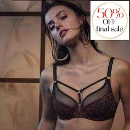 Escora Grazia Hebe Shelf Bra E232-Anna Bella Fine Lingerie-Schwarz Orange-32-D