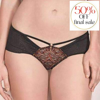 Escora Grazia Panty 3235 E265-Anna Bella Fine Lingerie-Schwarz Orange-XSmall-