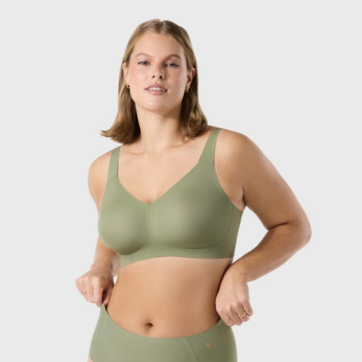 Evelyn &amp; Bobbie Beyond Bra in Matcha-Non-Wired Bras-Evelyn &amp; Bobbie-Matcha-Medium-Anna Bella Fine Lingerie, Reveal Your Most Gorgeous Self!