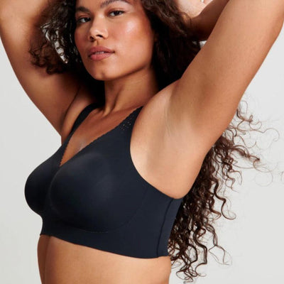 Evelyn & Bobbie Beyond Bra with Cutouts in Black 18322302-Non-Wired Bras-Evelyn & Bobbie-Black-Small-Anna Bella Fine Lingerie, Reveal Your Most Gorgeous Self!