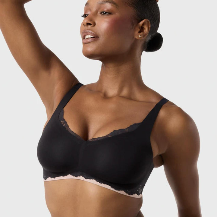 Evelyn &amp; Bobbie Beyond Lace Bra in Black-Non-Wired Bras-Evelyn &amp; Bobbie-Noir Lace-Small-Anna Bella Fine Lingerie, Reveal Your Most Gorgeous Self!