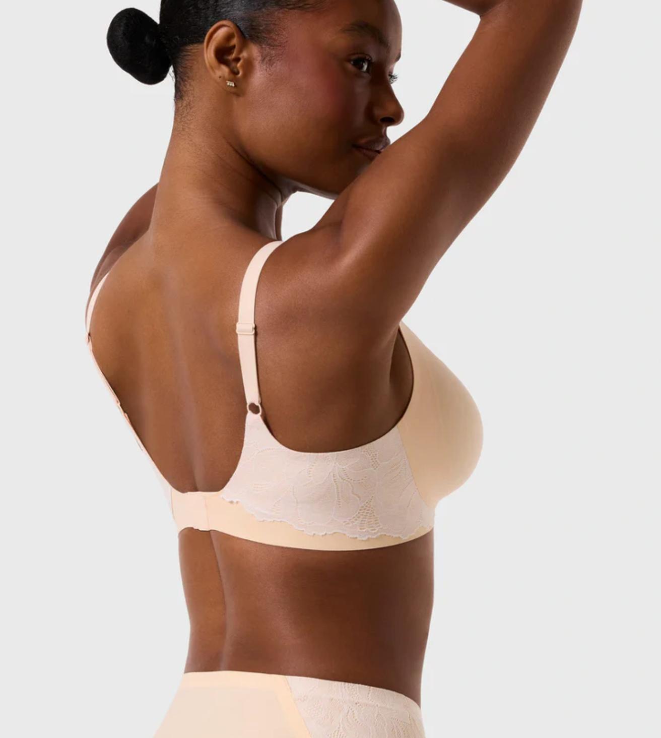 Evelyn & Bobbie Beyond Lace Bra in Peach Rose'-Anna Bella Fine Lingerie-Peach Rose'-Medium-