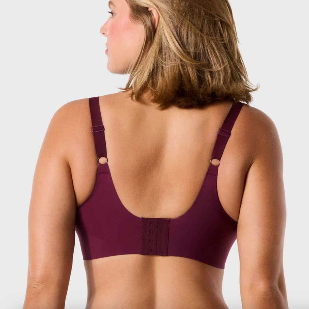 Evelyn &amp; Bobbie Beyond Mesh Bra in Berry-Non-Wired Bras-Evelyn &amp; Bobbie-Berry-Large-Anna Bella Fine Lingerie, Reveal Your Most Gorgeous Self!