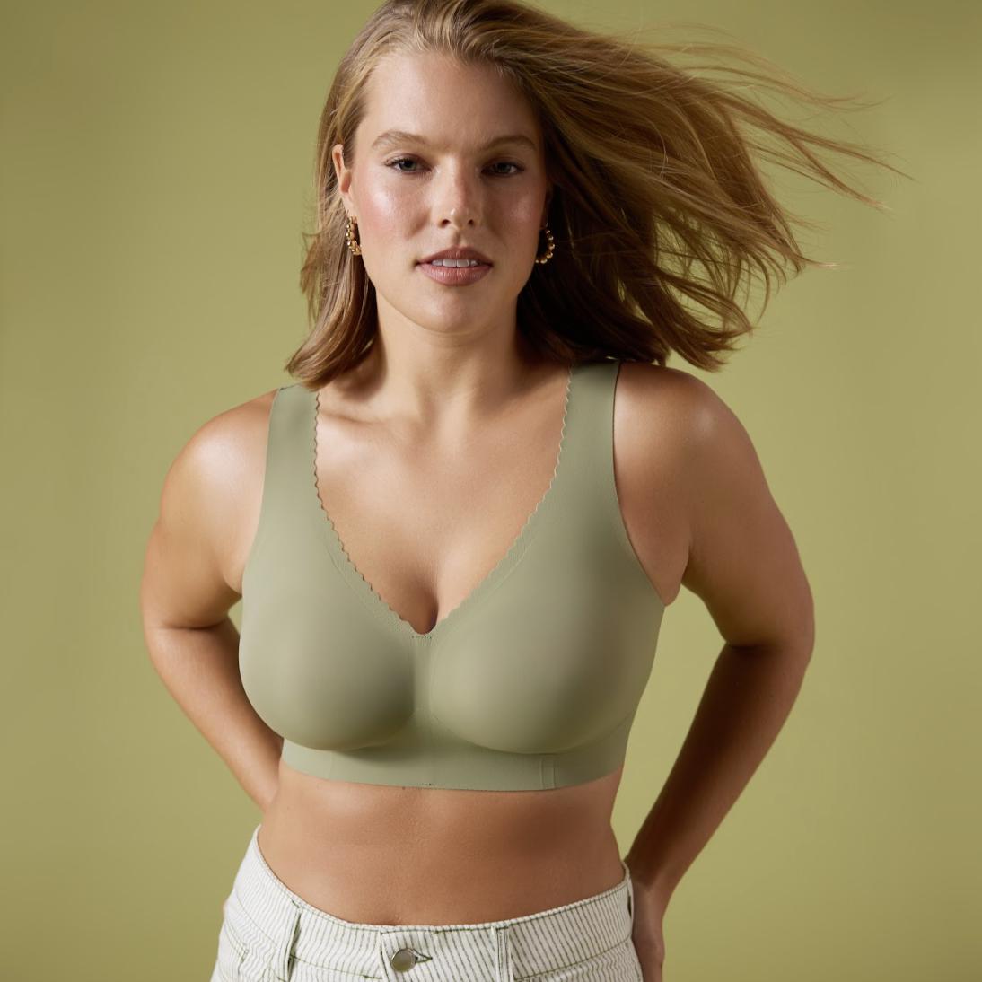 Evelyn & Bobbie Evelyn Bra in Matcha-Non-Wired Bras-Evelyn & Bobbie-Matcha-XLarge-Anna Bella Fine Lingerie, Reveal Your Most Gorgeous Self!