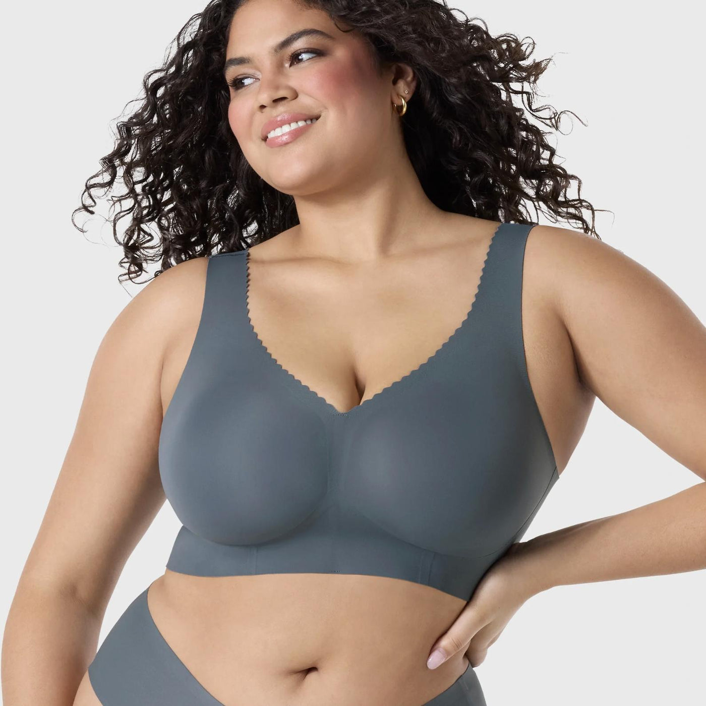Evelyn & Bobbie Evelyn Bra in Slate Grey-Non-Wired Bras-Evelyn & Bobbie-Slate Grey-Medium-Anna Bella Fine Lingerie, Reveal Your Most Gorgeous Self!
