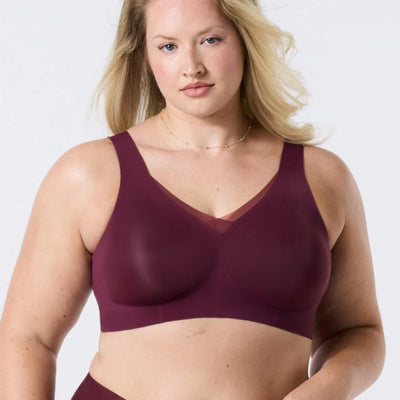 Evelyn & Bobbie Evelyn Mesh Bra in Winter Berry-Anna Bella Fine Lingerie-Winter Berry-Large-