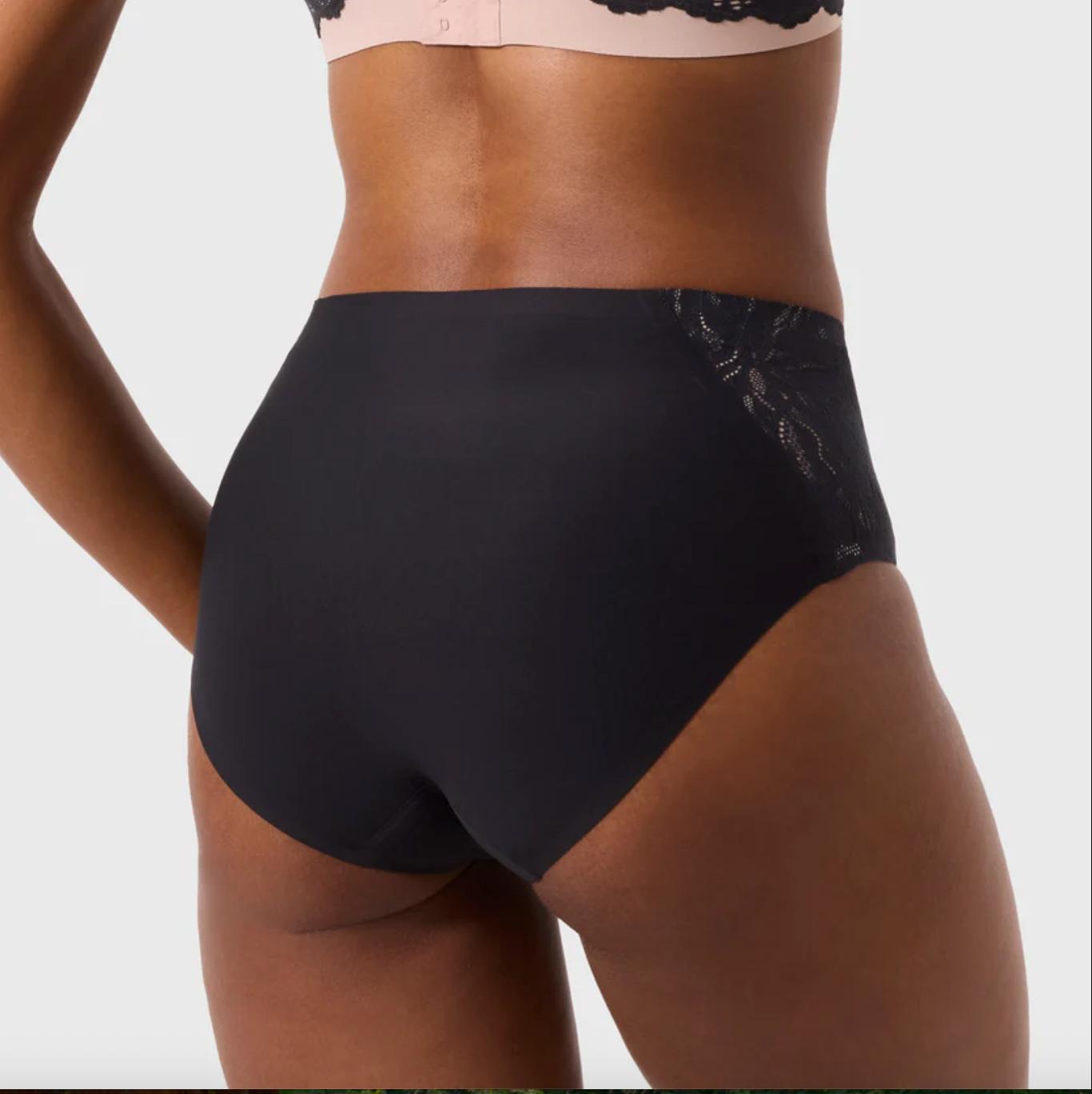 Evelyn & Bobbie Lace High-Waisted Retro Bikini-Panties-Evelyn & Bobbie-Noir Lace-Size 1 (0-14)-Anna Bella Fine Lingerie, Reveal Your Most Gorgeous Self!