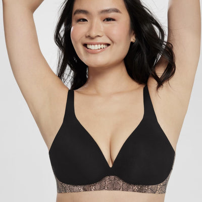 Evelyn & Bobbie Starlette Plunge Bra in Black Lace-Non-Wired Bras-Evelyn & Bobbie-Black Lace-Medium-Anna Bella Fine Lingerie, Reveal Your Most Gorgeous Self!