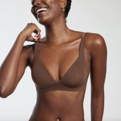 Evelyn & Bobbie Starlette Plunge Bra in Umber-Non-Wired Bras-Evelyn & Bobbie-Umber-Small-Anna Bella Fine Lingerie, Reveal Your Most Gorgeous Self!