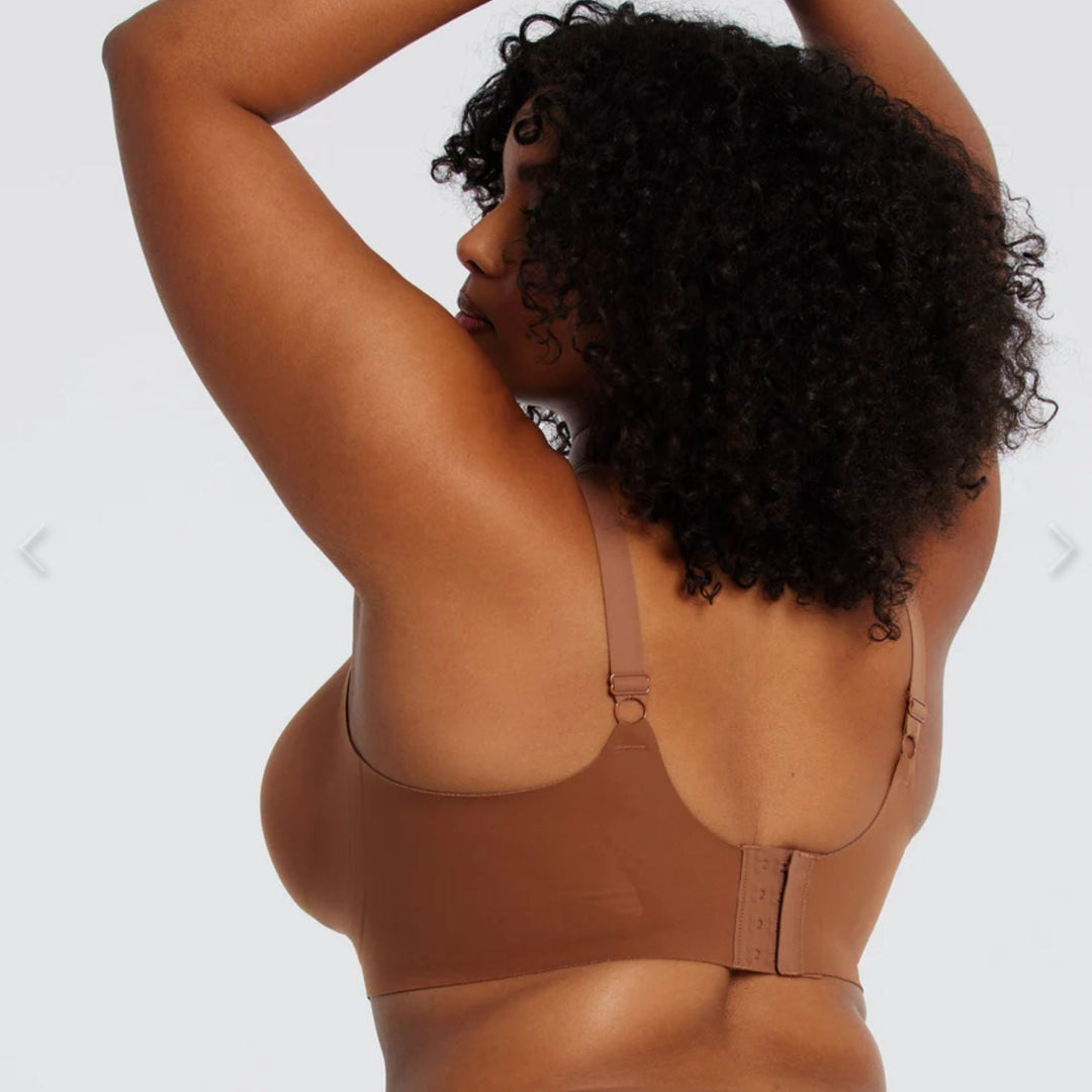 Evelyn &amp; Bobbie Starlette Plunge in Clay-Non-Wired Bras-Evelyn &amp; Bobbie-Clay-Medium-Anna Bella Fine Lingerie, Reveal Your Most Gorgeous Self!