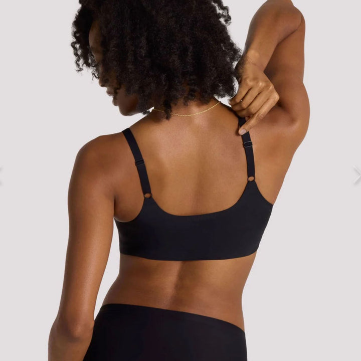 Evelyn &amp; Bobbie Structured Scoop Bra in Black-Non-Wired Bras-Evelyn &amp; Bobbie-Black-Large-Anna Bella Fine Lingerie, Reveal Your Most Gorgeous Self!