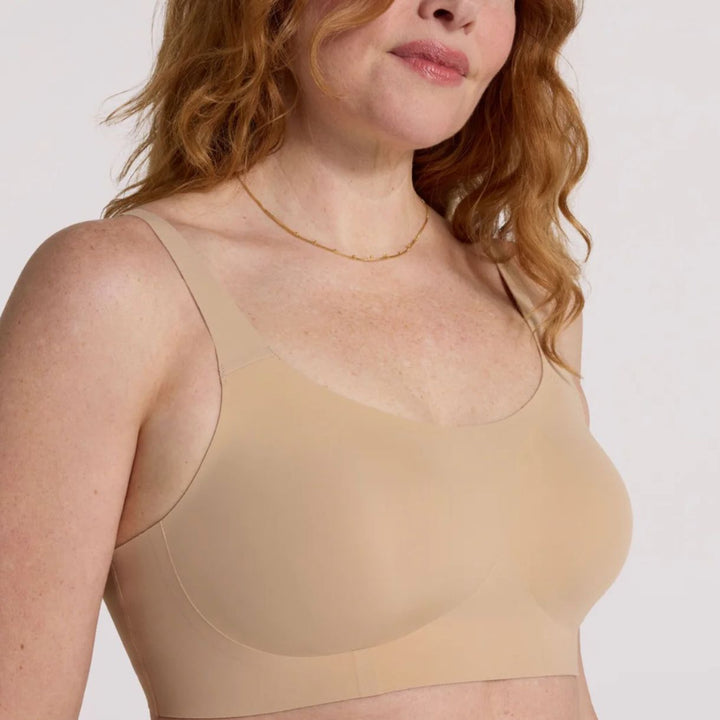 Evelyn &amp; Bobbie Structured Scoop Bra in Sand-Non-Wired Bras-Evelyn &amp; Bobbie-Sand-XLarge-Anna Bella Fine Lingerie, Reveal Your Most Gorgeous Self!