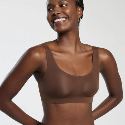 Evelyn & Bobbie Structured Scoop Bra in Umber-Non-Wired Bras-Evelyn & Bobbie-Umber-Medium-Anna Bella Fine Lingerie, Reveal Your Most Gorgeous Self!