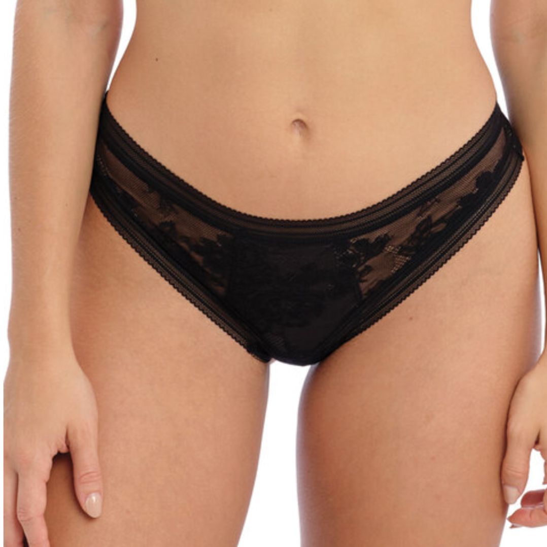 Fantasie Fusion Lace Brazilian FL102371 in Black-Anna Bella Fine Lingerie-Black-Medium-