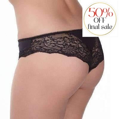 Fantasie Isabella Brazilian Thong FL9337-Panties-Fantasie-Shadow-Small-Anna Bella Fine Lingerie, Reveal Your Most Gorgeous Self!