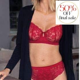 Fantasie Sienna UW Vertical Seam Bra FL2671-Bras-Fantasie-Red-34-C-Anna Bella Fine Lingerie, Reveal Your Most Gorgeous Self!