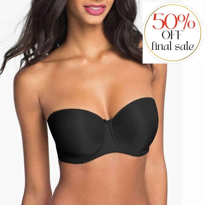 Fantasie Smoothing Strapless 4530-Strapless Bras-Fantasie-Black-36-C-Anna Bella Fine Lingerie, Reveal Your Most Gorgeous Self!