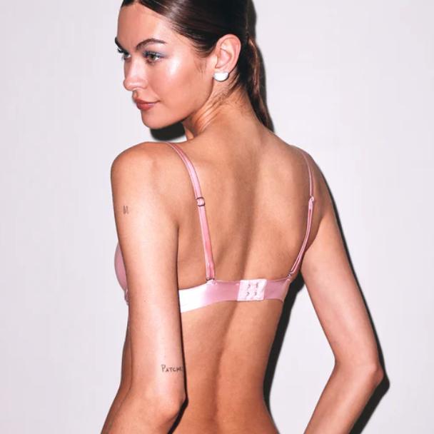 Fleur Du Mal Le Gloss Micro U-Plunge Bra in Pink Lady BR0520-Bras-Fleur Du Mal-Pink Lady-32-F-Anna Bella Fine Lingerie, Reveal Your Most Gorgeous Self!