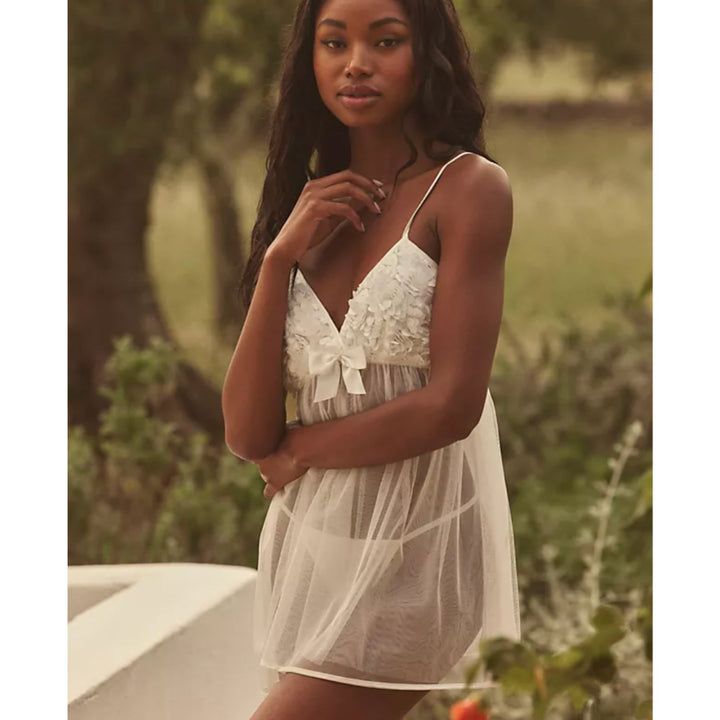 Flora Nikrooz Bellflower Camidoll in Ivory T80001-Anna Bella Fine Lingerie-Ivory-Small-