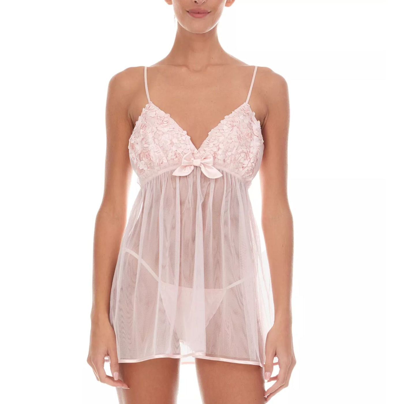 Flora Nikrooz Bellflower Camidoll in Pink T80001-Anna Bella Fine Lingerie-Pink-Small-