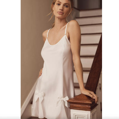 Flora Nikrooz Bowie Chemise Q81550 in Ivory-Loungewear-Flora Nikrooz-Ivory-XSmall-Anna Bella Fine Lingerie, Reveal Your Most Gorgeous Self!