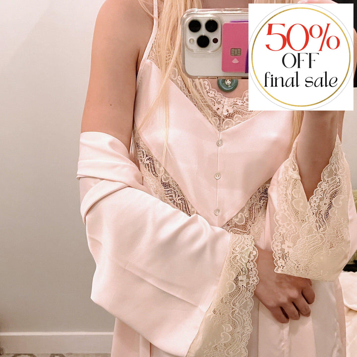 Flora Nikrooz Desirae Chemise Q81346 in Light Pink-Loungewear-Flora Nikrooz-Candlelight-XSmall-Anna Bella Fine Lingerie, Reveal Your Most Gorgeous Self!