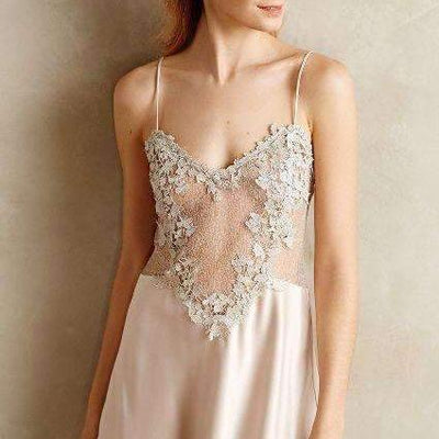 Flora Nikrooz Showstopper Chemise 8060 in Champagne-Anna Bella Fine Lingerie-Champagne-XSmall-