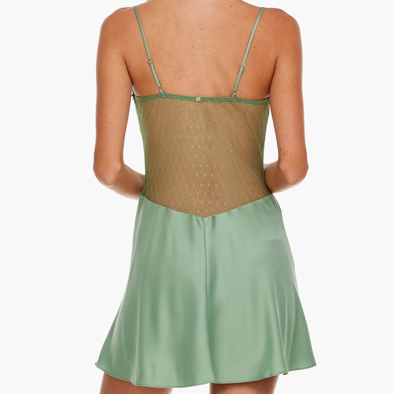 Flora Nikrooz Showstopper Chemise 8060 in Forest Green-Loungewear-Flora Nikrooz-Forest Green-XSmall-Anna Bella Fine Lingerie, Reveal Your Most Gorgeous Self!